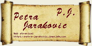 Petra Jaraković vizit kartica